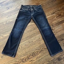 BIG STAR Sophie Midrise Bootcut Blue Jeans Women's Size 32x30 Dark Wash