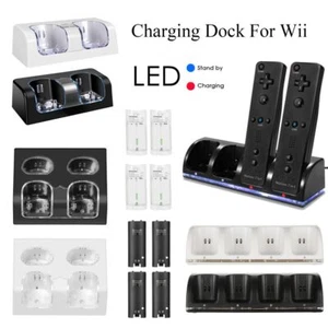 Battery USB Cable Cradle Charger Dock For Nintendo Wii Remote Controller - Picture 1 of 16