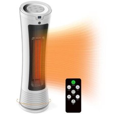 Riscaldatore Ventola Torre Elettrica Ceramica 2000W Timer Telecomando 90° Oscillante