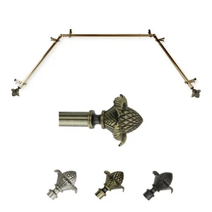 Emerge 13/16" Bay Window Curtain Rod 20"- 36", 38"- 72", choose from 3 colors - Picture 1 of 4
