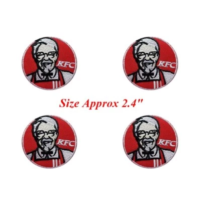 4 pcs Logo KFC Patch Embroidered Iron or Sew on Coat/Jacket/bag/hat/Jeans  - Image 1 of 3