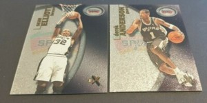 2000-01 EX Sean Elliott / Derek Anderson Acetate Card - San Antonio Spurs