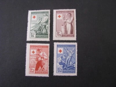 Juego de estampillas de la Cruz Roja de Finlandia Scott #B74-B77 nunca montadas sin usar... Foto 1 de 4