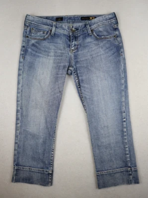 X2 STELLA Women's Jeans Size 8 Capri Light Wash  Embellished Pocket Y2K - Image 1 of 4
