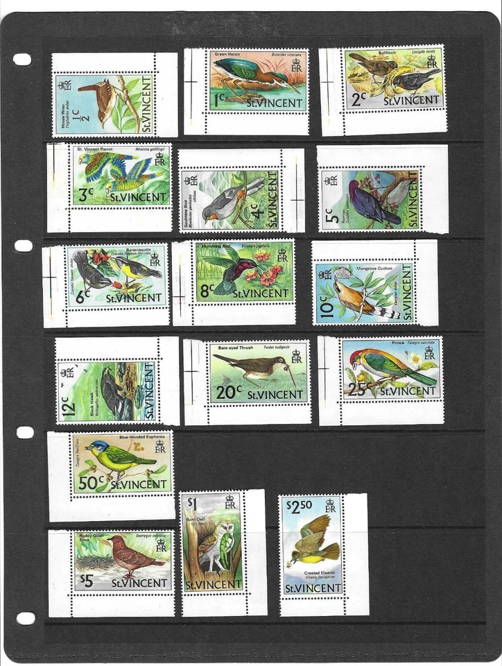 Conjunto São Vicente 16 pássaros 1970 SG285/300 desmontado perfeito estado, sem marca de charneira Ax49 - Imagem 1 de 1