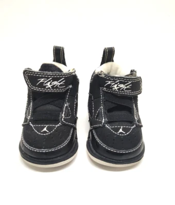 Nike Jordan Flight Baby Shoes Black White Paint Splatter Size 2C Foto 1 de 4