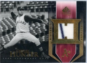 2004 Upper Deck Catfish Hunter HOF Game Used Jersey Legendary Cuts Historic - Picture 1 of 2