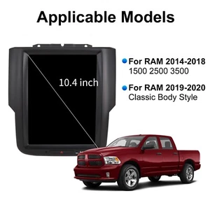 Radio estéreo GPS navegación inalámbrica para automóvil Apple Carplay 2013-2018 Dodge RAM, Android - Imagen 1 de 12