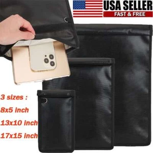 S-L Faraday Bag Fireproof Waterproof Resistant Bag Anti-Theft Hacking Pouch Case - Picture 1 of 14