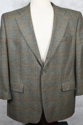NEW Vintage Bruno Piattelli Cashmere & Silk Gray With Gold Sport Coat 46R - Image 1 of 4