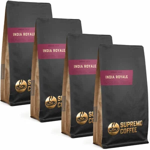 4x 1kg Supremo Espresso India Royale Kaffeebohnen Kaffee ganze Bohnen