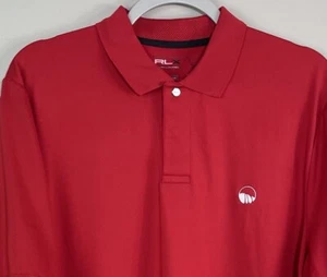 RLX Ralph Lauren Herren Poloshirt rot Druckknopf Kurzarm Gr. L #A5 - Bild 1 von 6