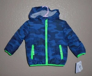 Carter's Infant Boys Navy & Green Hooded Jacket Size 12M nwt $70 - Picture 1 of 11
