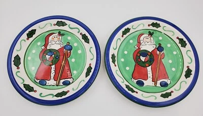 Libbey Santa Claus Plates Set Of 2 10.5" Christmas Plate - Image 1 of 4