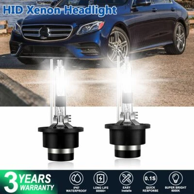 For Mercedes-Benz E300 E320 E420 E430 E55 D2R LED Headlight Bulbs 6000K White - Image 1 of 4