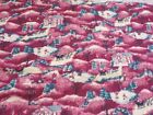 Flannel Fabric - Winter Scene House Evergreen Trees Judie Rothermel 2 yd x 42"