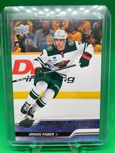 2023-24 Upper deck series 1 Young guns Brock Faber Minnesota Wild #215