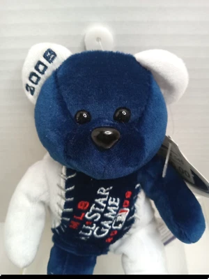 MLB All Star Game Plush Bear Beanie Forever Collectibles New With Tags NOS 2008 - Image 1 of 4
