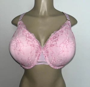 LANE BRYANT CACIQUE ROMANTIC LIGHTLY LINED DEMI BRA SZ 44DDD - Picture 1 of 3