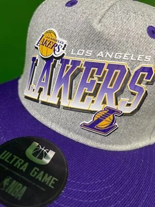 NBA Los Angeles Lakers Grey 2-Tone Snapback Hat/Cap Small/Medium NWT - Picture 1 of 7