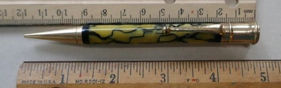 Vtg Parker Duofold Mechanical Pencil Moderne Marbled Black & Gold Pat 1916 WORKS - Image 1 of 4