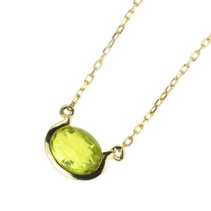 Tasaki Pearl K18YG Peridot Pendant Necklace - Auth free shipping from Japan- Aut - Picture 1 of 3