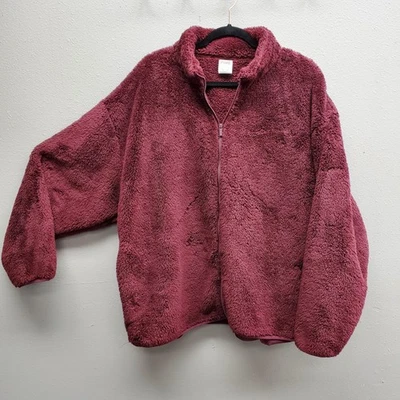 PINK Victoria's Secret Pullover Womens 2XL Sherpa Fleece Faux Fur Jacket Cozy - Image 1 of 4