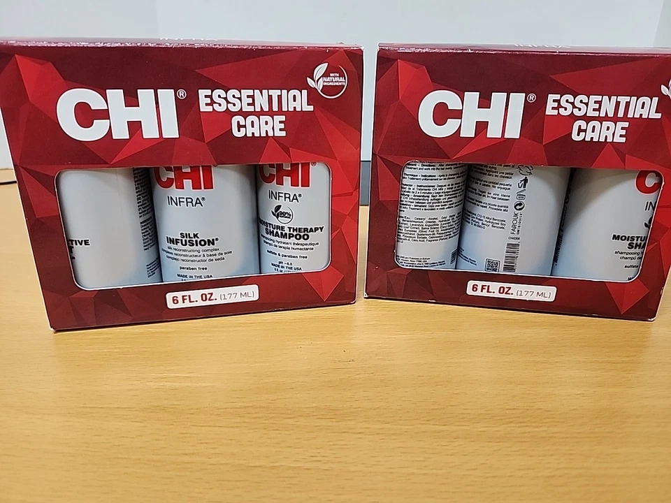 CHI Thermal Care 3 Bottle Set 6 FL Oz Infra Shampoo Treatment Silk Infusion