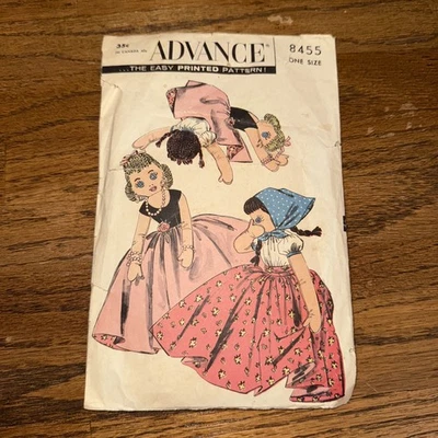 Vtg. Advance Turnabout Doll Sewing Pattern 8455 - Image 1 of 4