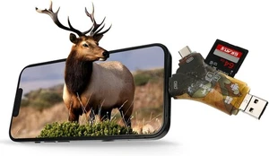 4 in 1 Trail Camera Viewer SD TF Card Reader Wireless Plug N Play Memory camo - Afbeelding 1 van 9