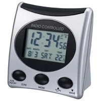 Technoline Radio Controlled Clock Nero Argento Mini Stilo AAA WT 221 T 05900 - Immagine 1 di 1