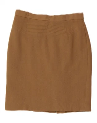 JAEGER Womens Pencil Skirt UK 14 Large W34  Brown Virgin Wool DC02 - Image 1 of 4