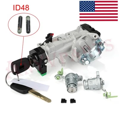 Door Lock Cylinders W/ Ignition Switch Assembly For Honda Civic CRV Accord 2Keys - Image 1 of 4