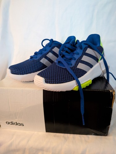 Adidas Racer Sneakers da Corsa Bambini Taglia 11K Blu Maglia Stringate N I B