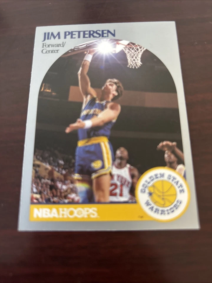 1990-91 NBA Hoops - Jim Petersen #117 Golden State Warriors - Image 1 of 1