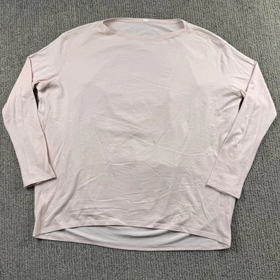 Camisa Lululemon Mujer 8 Back In Action Gran Tamaño Manga Larga Rosa Foto 1 de 3