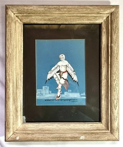 VTG Framed Watercolor Eagle Dancer Zia Pueblo JD José de la Cruz Medina 12.5” - Picture 1 of 6