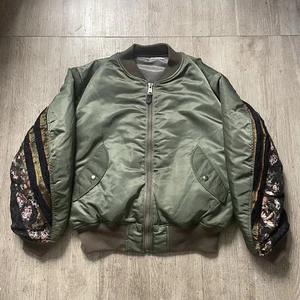 Journal Standard Japan Bomber Jacket Military Olive Fabric Rare Sz M Ma-1 Flight - Picture 1 of 7