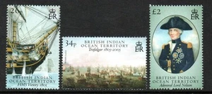 B.I.O.T. MNH 2005 SG344-46 Bicentenario de Batalla de Trafalgar - Imagen 1 de 1