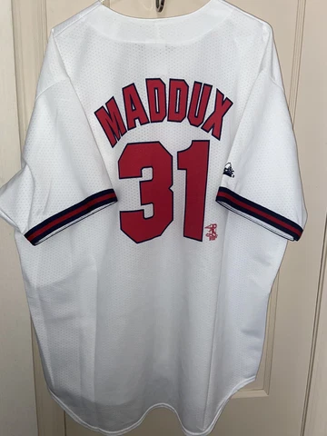 Vintage Greg Maddux Atlanta Braves MLB Majestic Jersey Men’s X-Large EUC Cover