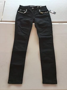 Neu mit Etikett Miss Me Signature Skinny Stretch Jeans Gr. 26 x 30 schwarz #812P - Bild 1 von 4