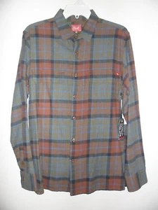 LOST Men's L/S Flannel "The Plaid" - BRN - Medium - NWT - Picture 1 of 1