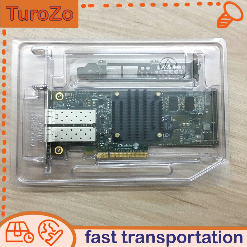 Chelsio  CR T520 T520-CR 10GbE 2-Port PCIe Unified Wire Adapter Card 110-1160-50 - Image 1 of 4