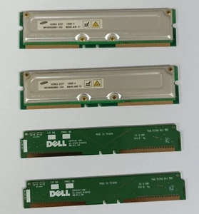 2x 128MB Samsung MR16R1624AF0-CK8 RIMM + 2x Dell PWB 9578D RAMBUS Terminator - Picture 1 of 3