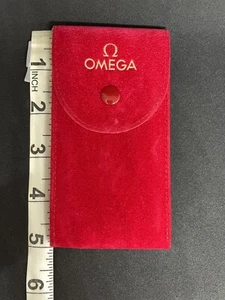 Omega Red Suede Travel Watch Pouch - Picture 1 of 8