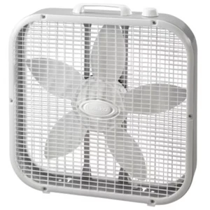 3733 Box Fan White: 20" Portable Floor Fan for Rooms, 3 Speeds, Air Circulation - Picture 1 of 5