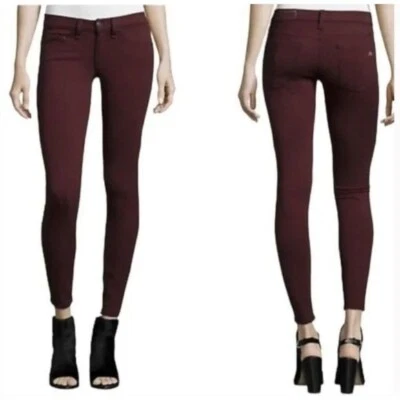 Rag & Bone Burgundy Wine Ponte Knit Stretch Legging Pants 24 = 2 XS W1503C039BUR - Image 1 of 4