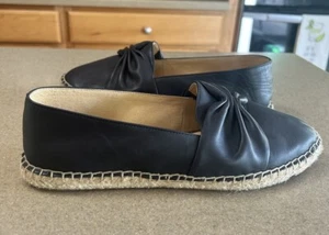Talbots Alpargatas Mujer Talla 9 Azul Marino Cuero Mocasines Planos Nudo Izzy - Imagen 1 de 8