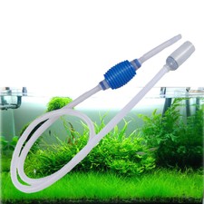 Aquarium Water Filter Fish Tank Gravel Vacuum Cleaning Cleaner Siphon Pump White
