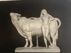 c1900 VTG Europa Bull (Europe, Statue of Nude Woman & ) 1909 Postcard - Picture 1 of 3
